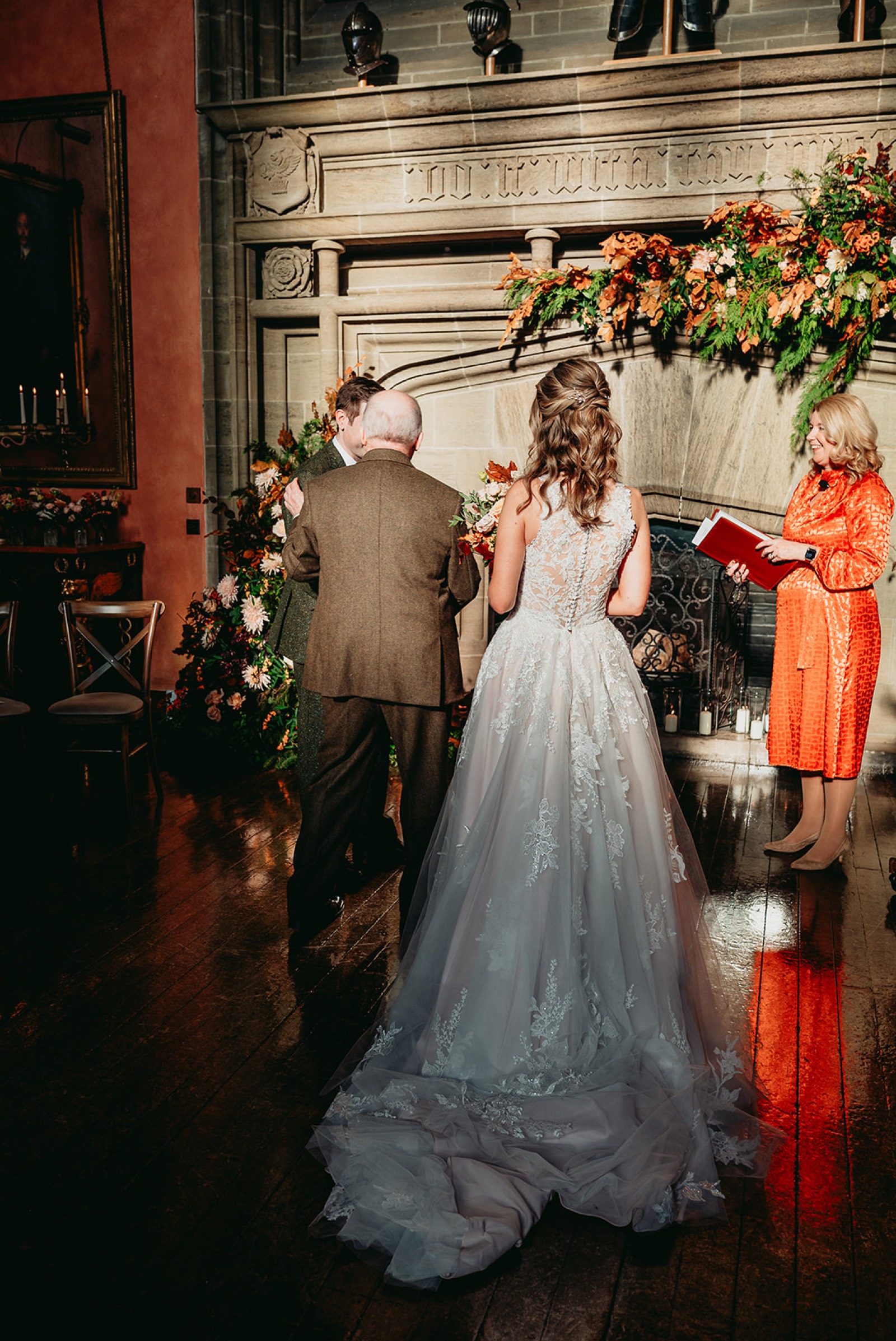 Bride walking into the ceremony with her father